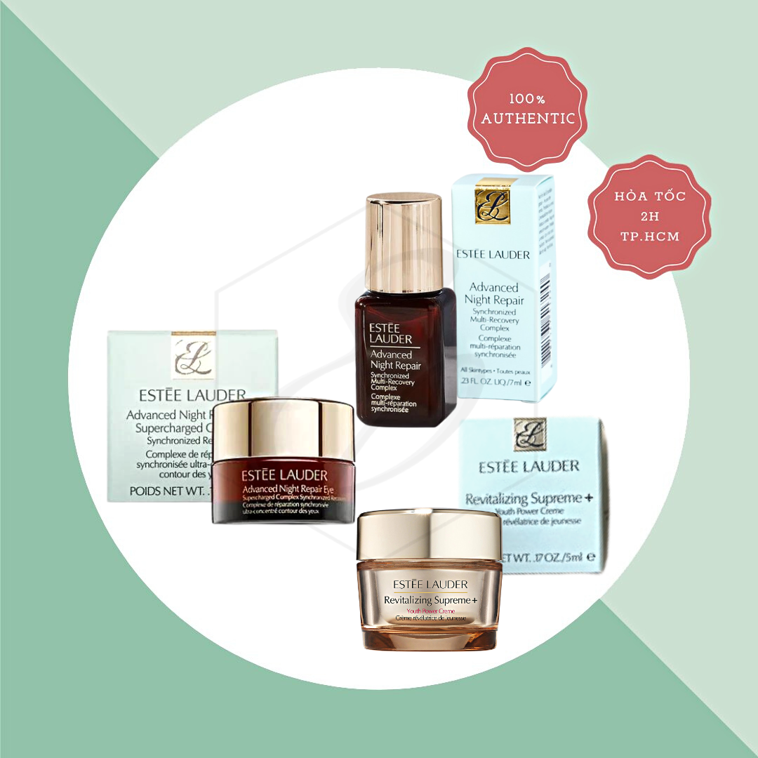 Kit 3 món Estee Lauder Revitalizing Supreme+ Youth Powder Cream 5ml + Advanced Night Repair Synchronized Multi-Recovery Complex 7ml + Advanced Night Rrepair Eye Supercharged Complex 3ml